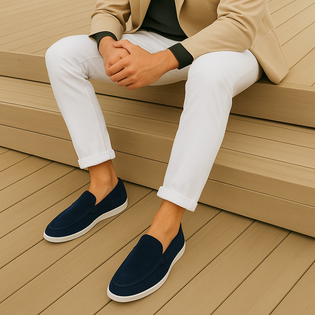 Lars™ – Eleganta Loafers i Mocka för Män