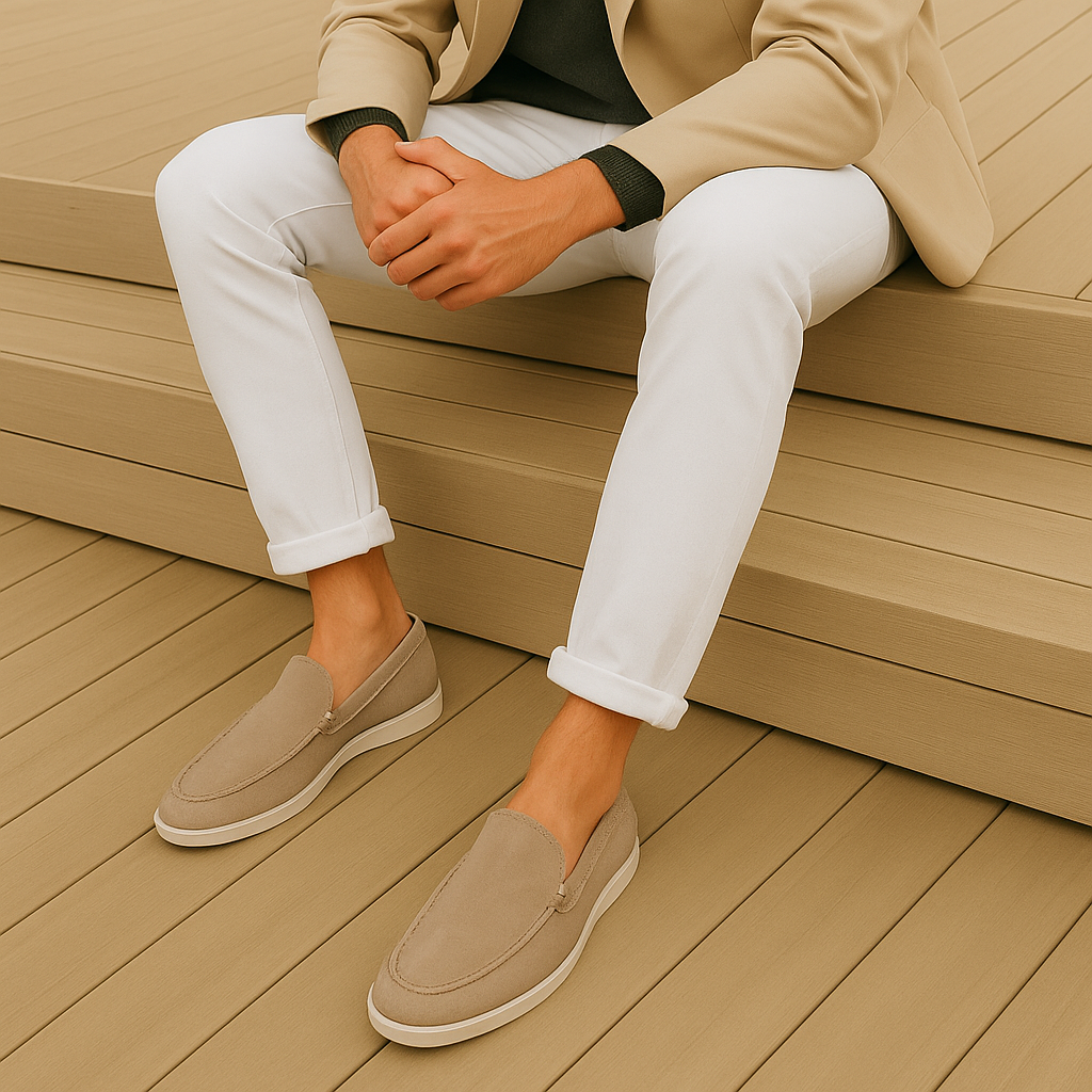 Lars™ – Eleganta Loafers i Mocka för Män