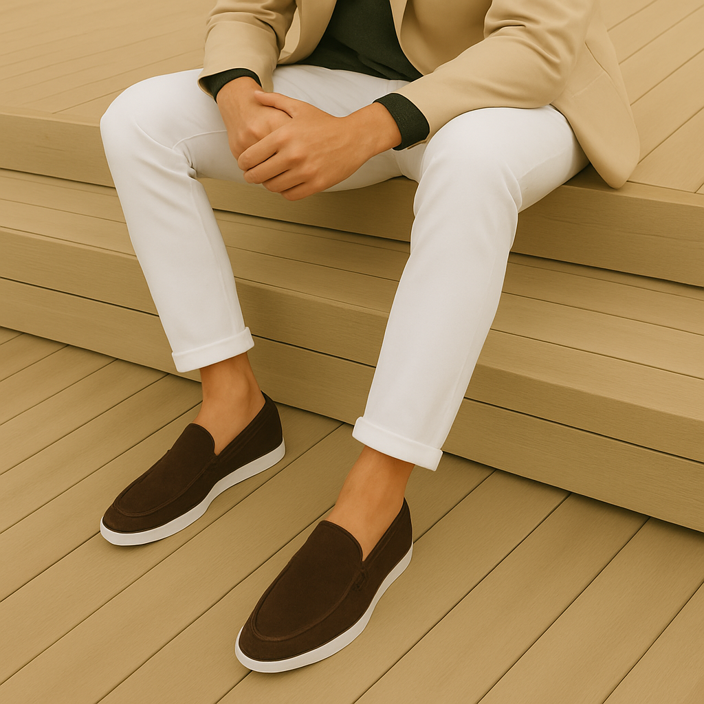 Lars™ – Eleganta Loafers i Mocka för Män
