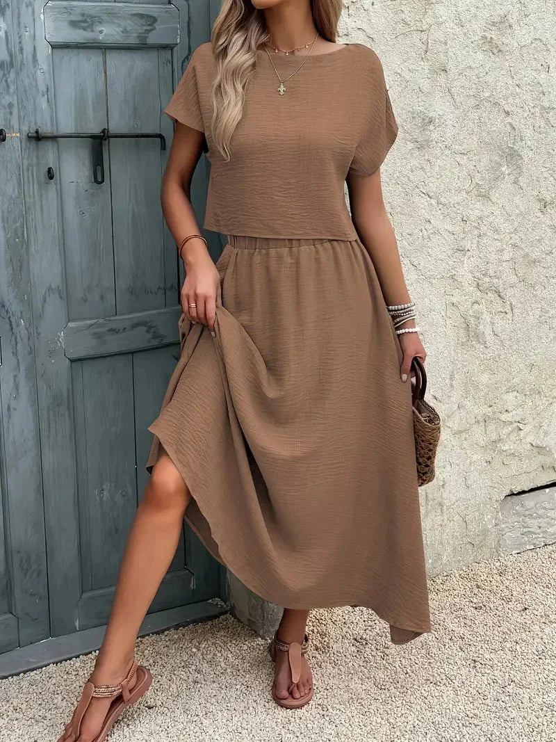 Elvira™ – Sommarset med Matchande Kjol & Topp