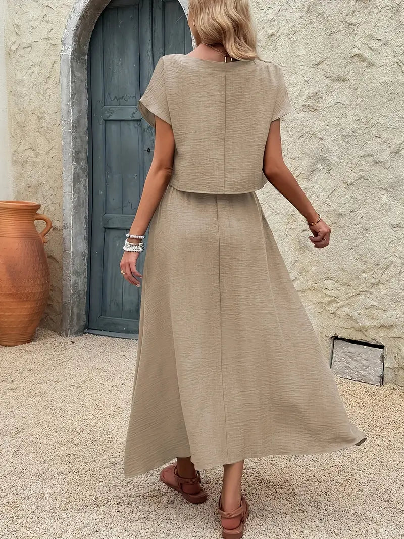 Elvira™ – Sommarset med Matchande Kjol & Topp