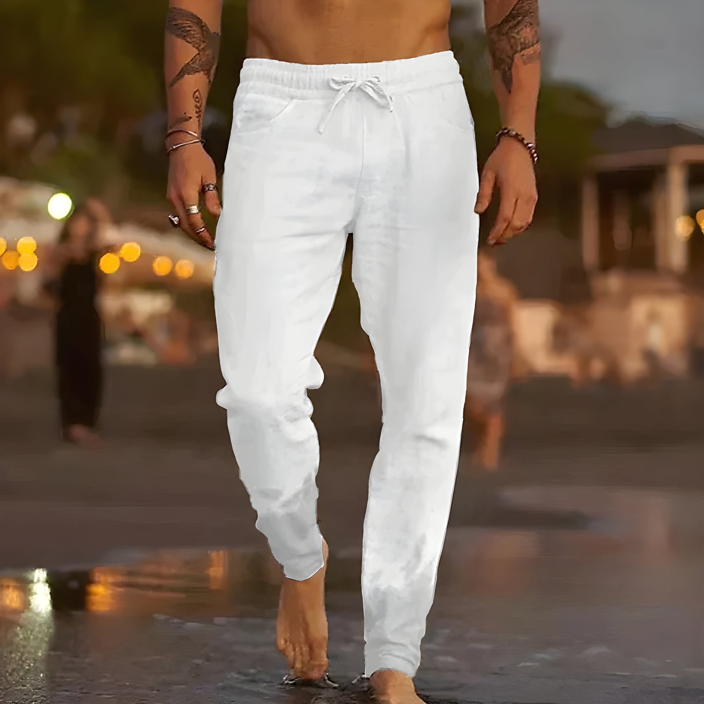 Milo™ – Avslappnade Strandbyxor i Linne