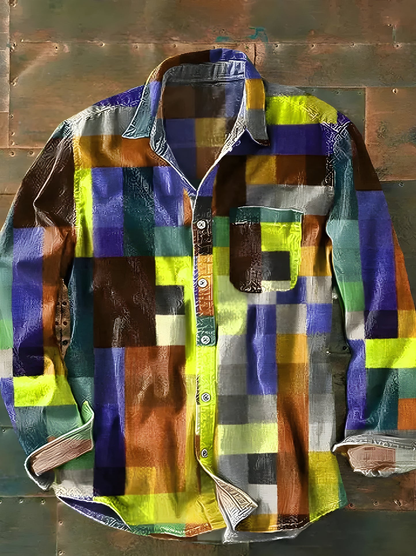 Noa™ – Unisex Retroblus med Färgblock