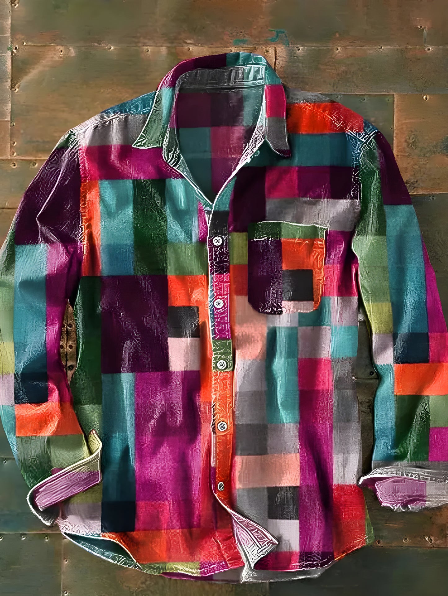 Noa™ – Unisex Retroblus med Färgblock