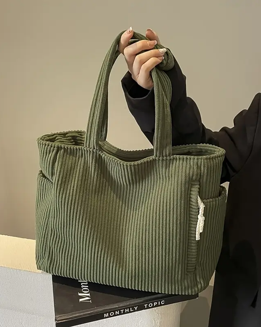 Anna™ – Snörad Vardagsväska i Manchesterlook
