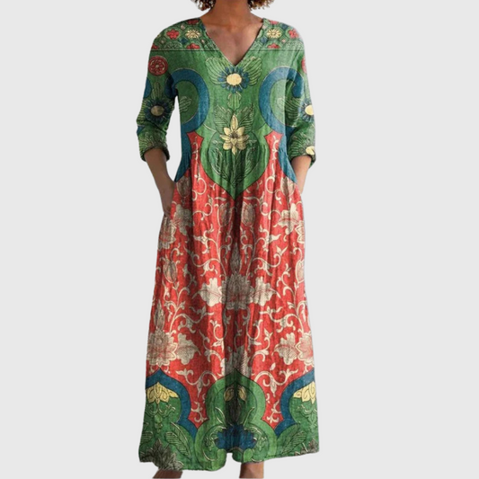 Tindra™ – Vintage Blomsterklänning