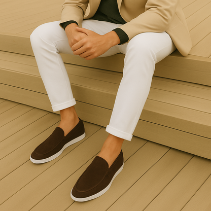 Lars™ – Eleganta Loafers i Mocka för Män