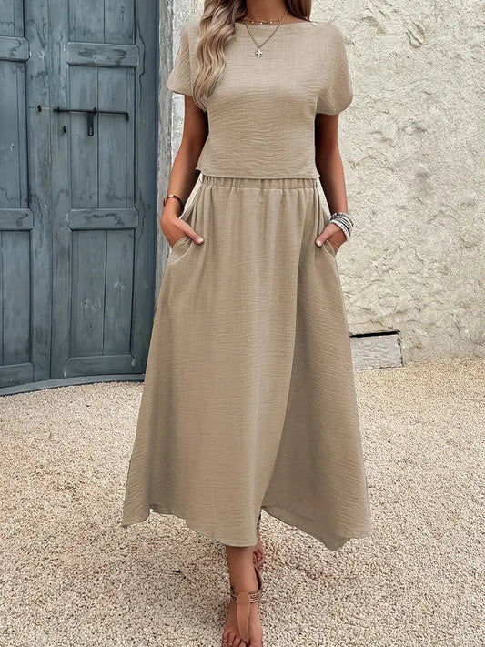 Elvira™ – Sommarset med Matchande Kjol & Topp
