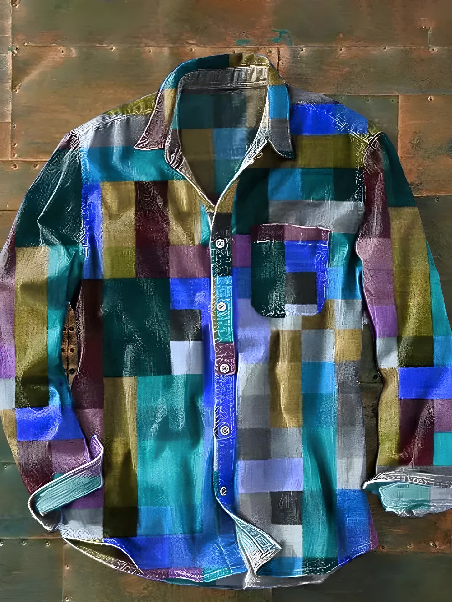 Noa™ – Unisex Retroblus med Färgblock